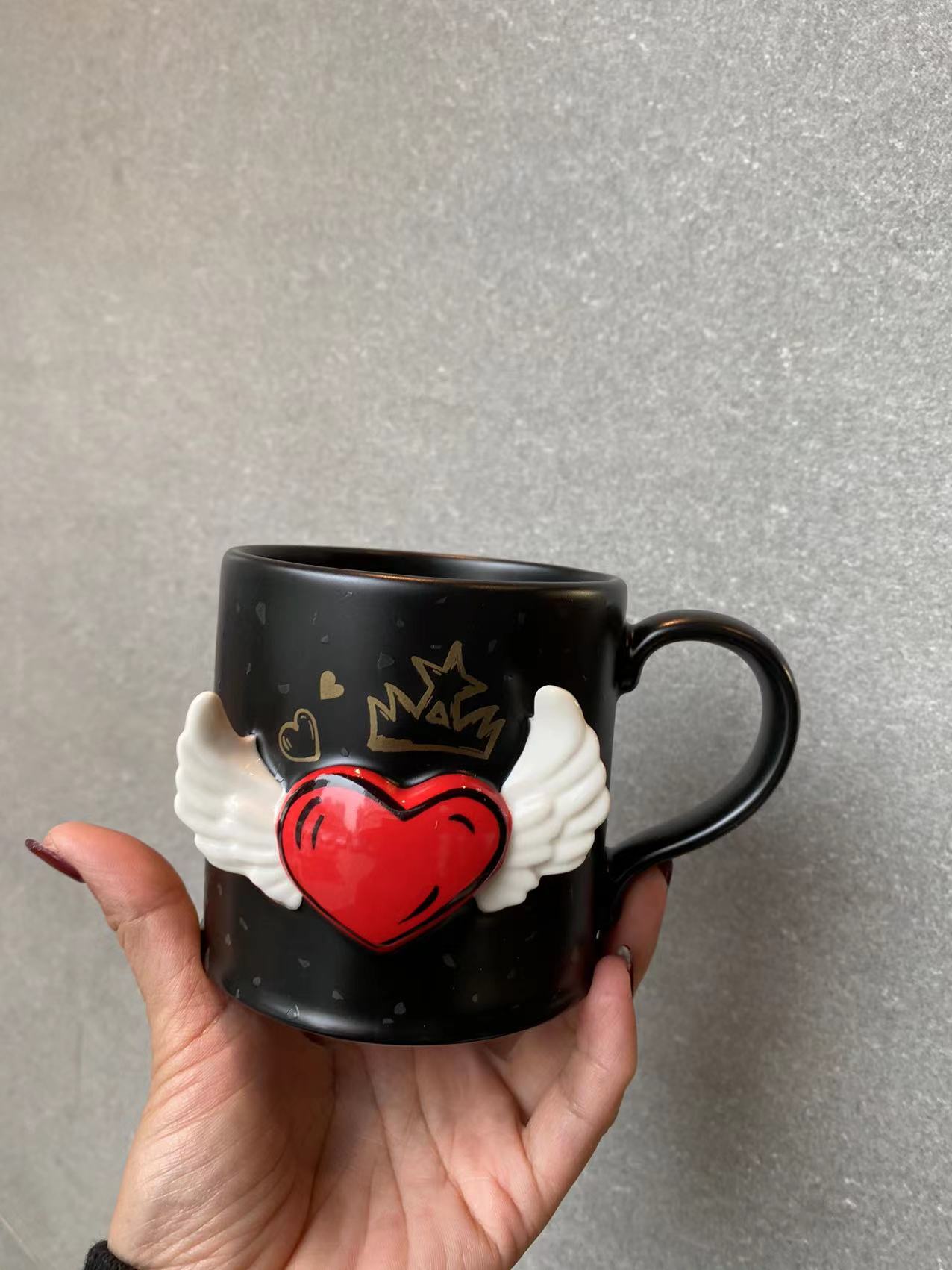 PRE ORDER Starbucks 2022 China Valentine's Day Heart Fluttering 12oz Ceramic Mug