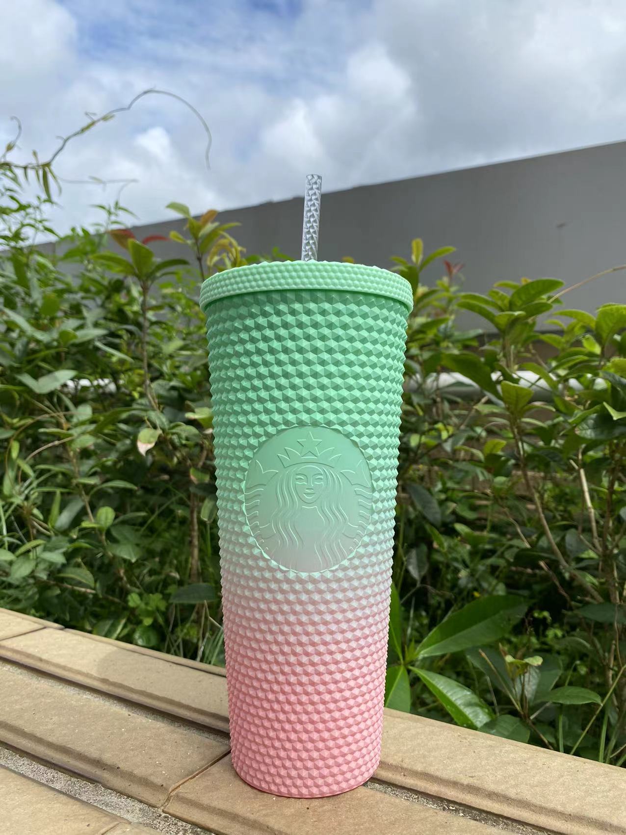 PRE ORDER Starbucks 2022 Philippines Watermelon Studded Green Pink Gradient 24oz Cup