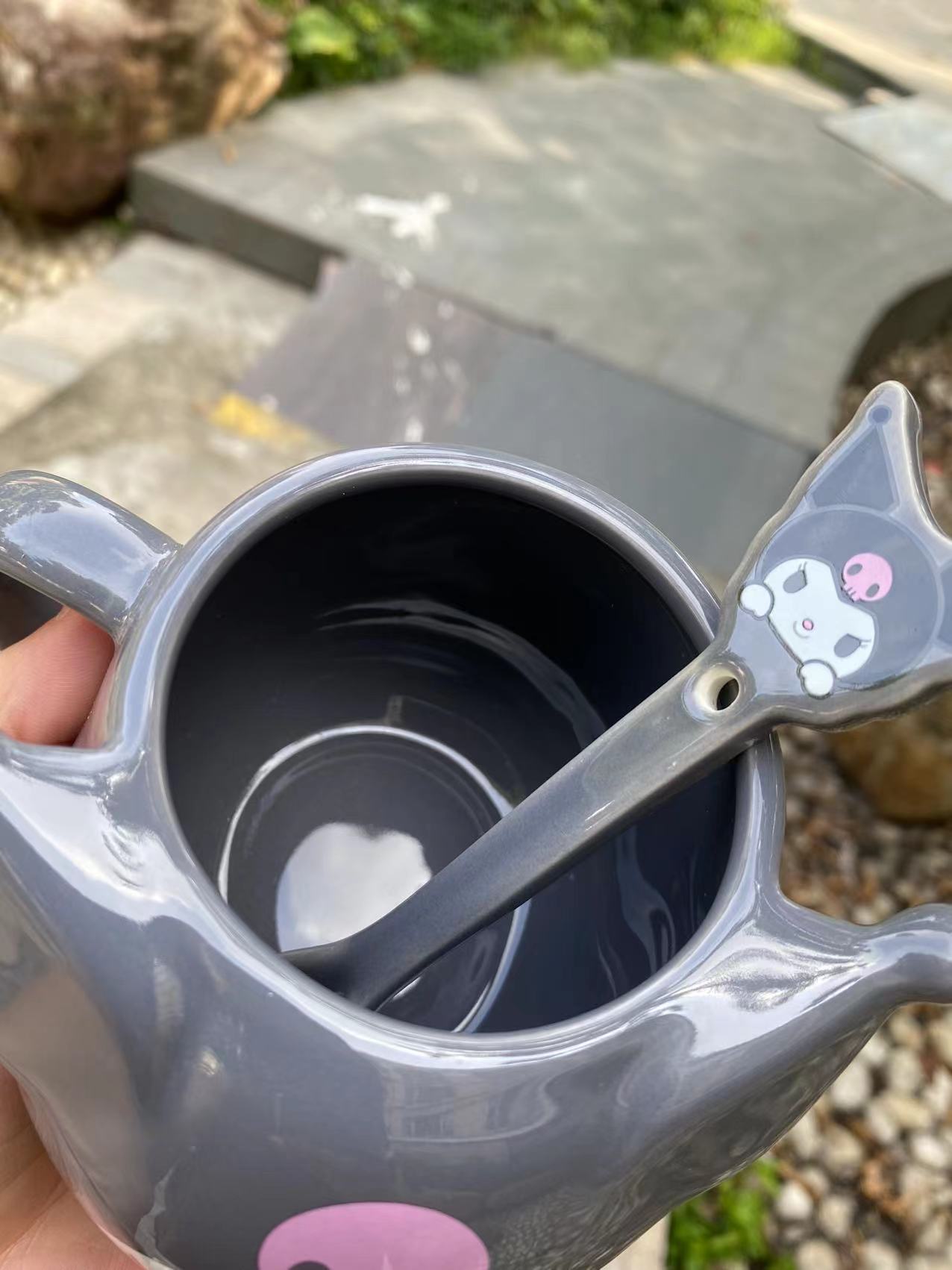 Kuromi Tableware Ceramic 15oz Mug With Free Spoon
