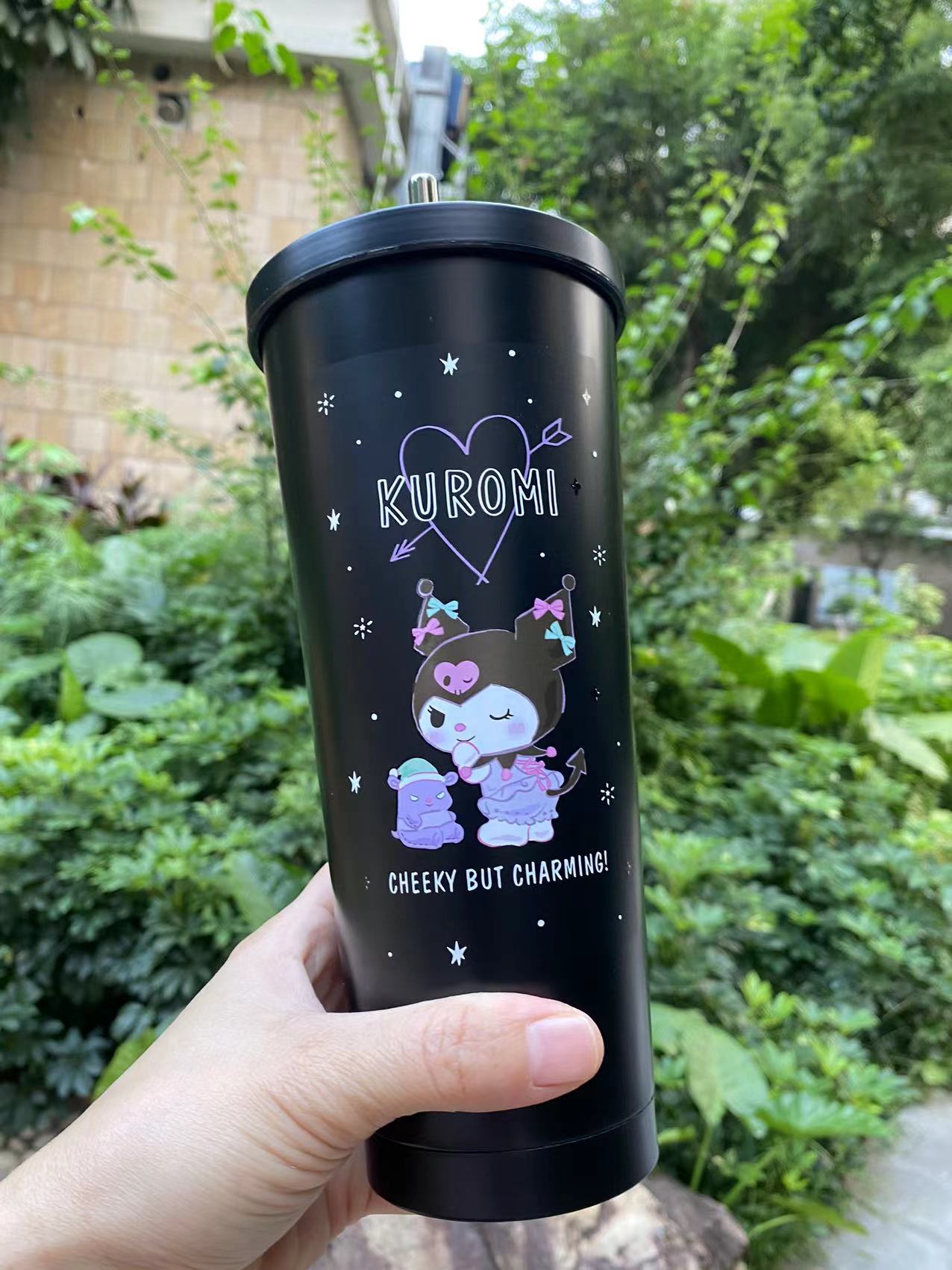 Sanrio Characters Straw Cup 23oz Cartoon Hello Kitty Kuromi Melodi Tumbler Straw Cup