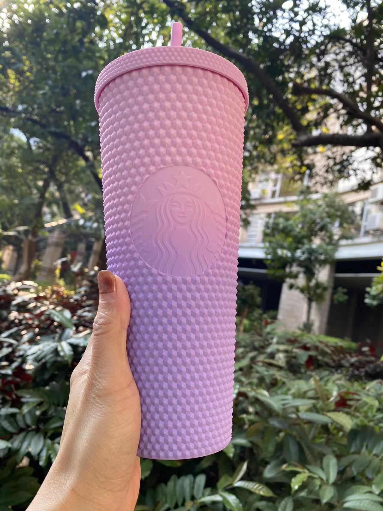 NWT Starbucks Wave Tumbler in Pink & Purple So - Depop