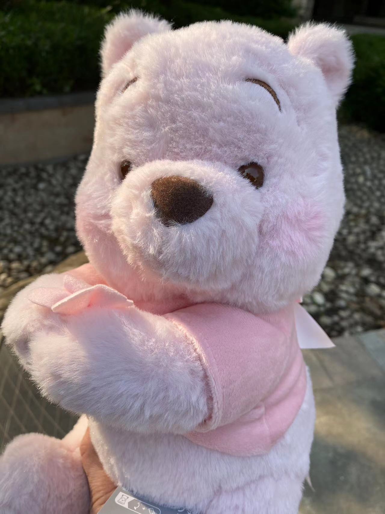 Disney Shanghai 2023 Sakura Winnie The Pooh Pink Bow Plush Doll