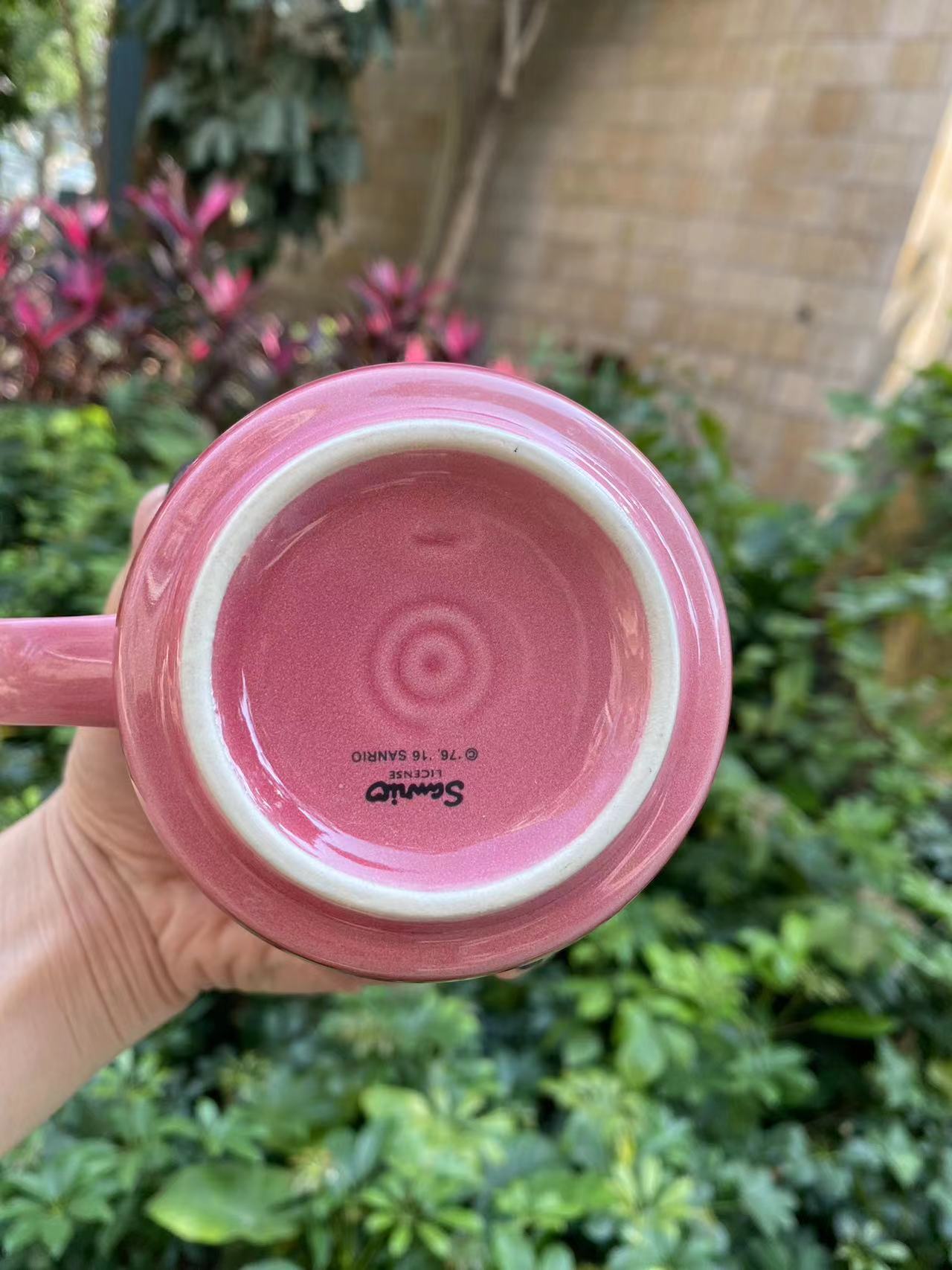 Hello Kitty Ceramic Coffee Tea Mug With Lid 11.1oz Pink Cup