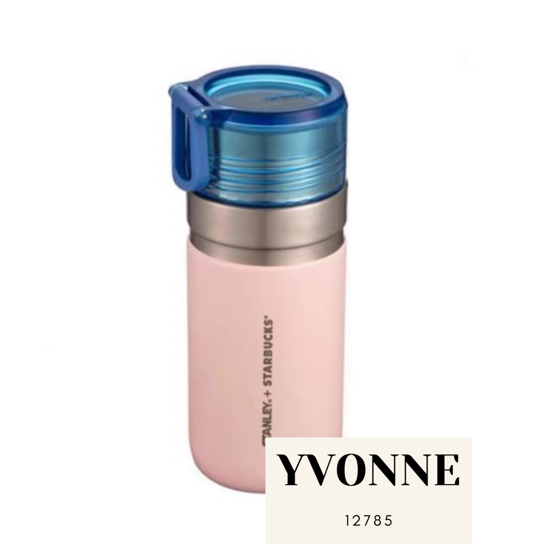 Taiwan 2022 Valentine's Day Starbucks & Stanley Pink Blue Classic Thermos Stainless Steel 17oz Cup