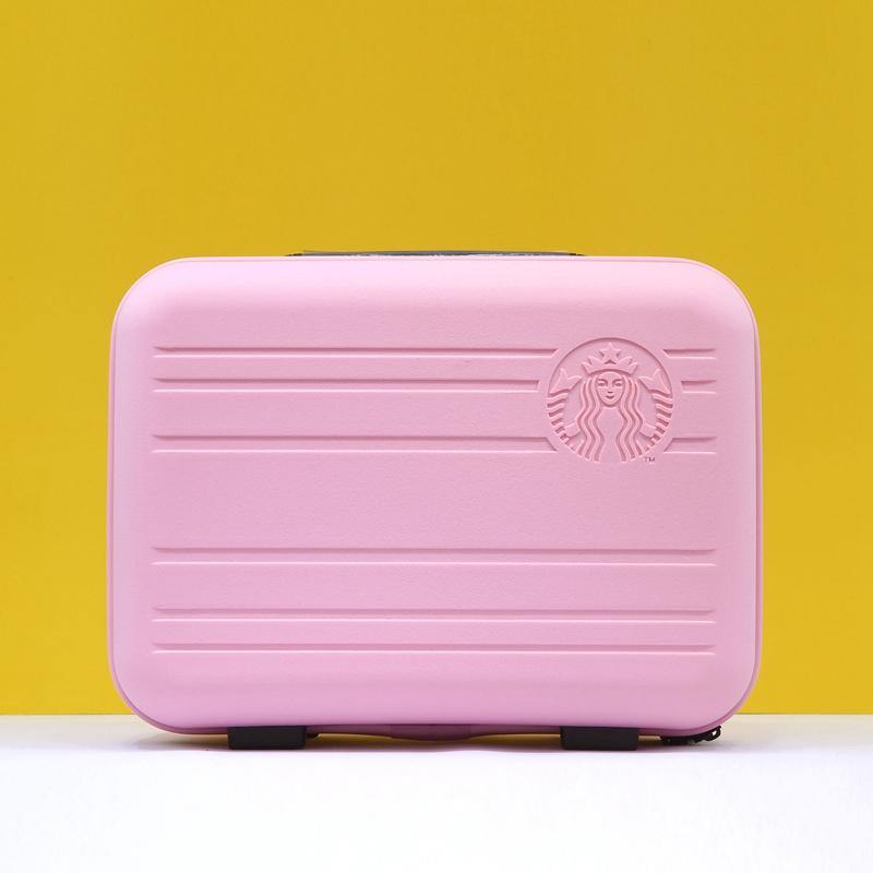 Starbucks 2020 China Pink / Green/ Red Mini Portable Travel Mini SuitCase - Yvonne12785