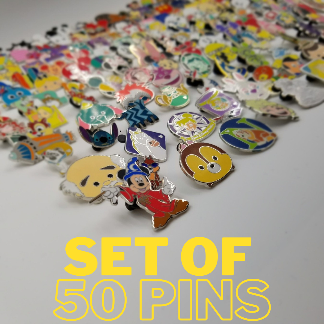 Disney Pins Trading 50 Mix Random Pin Lot No Duplicates Tradable Pendant Brooch