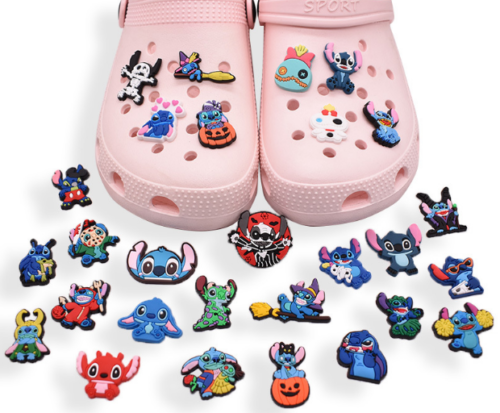 Lilo And Stitch Shoe Charms FOR Crocs & Bracelet & Wristband 28 Pcs Cartoon