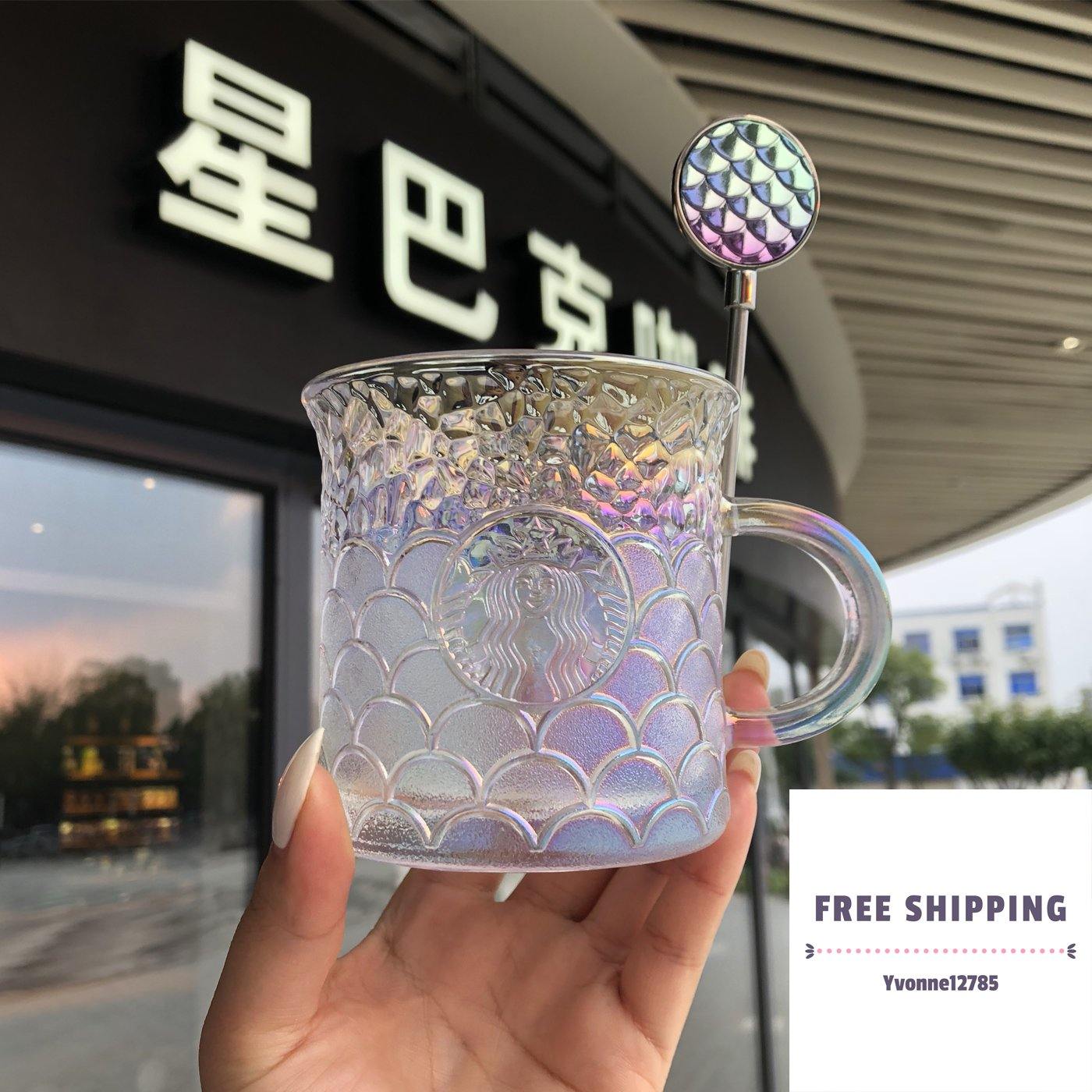 Starbucks 2020 China Anniversary Symphony Fish Scale Glass 9oz Cup - Yvonne12785