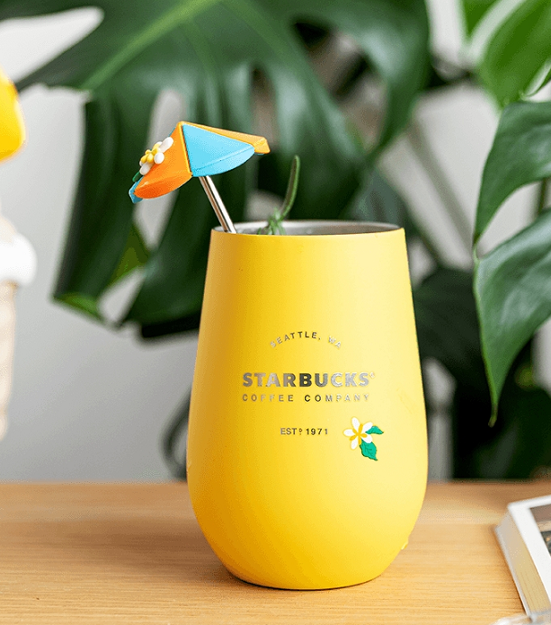 China 2023 Starbucks Summer Yellow Stainless Steel Cup