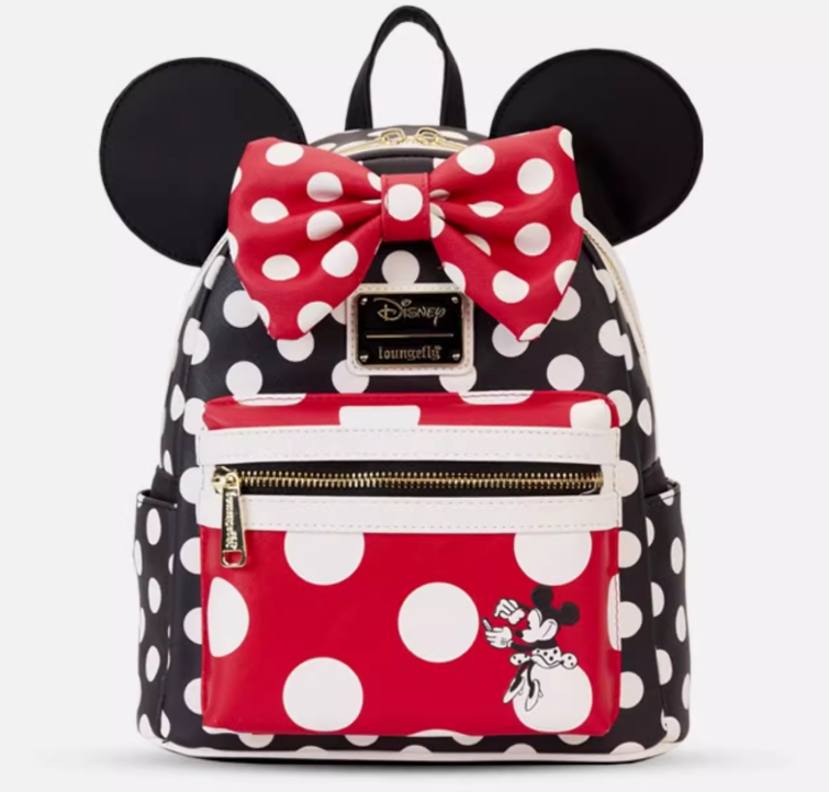 Disney Loungefly Mini Backpack Minnie Mouse Rocks The Dots Bag