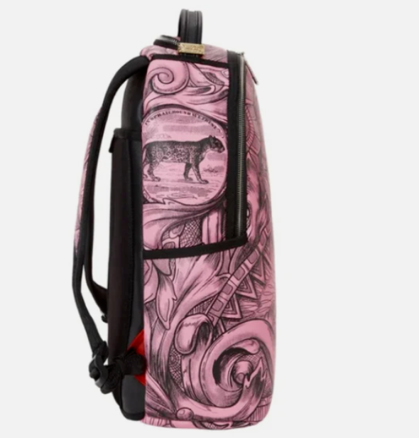 Sprayground Backpack Society Of Sharks Money Technique Pink Laptop School Bag