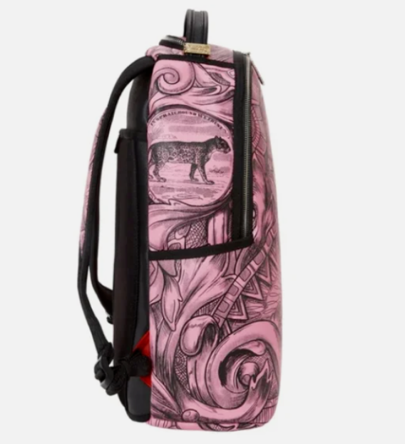 Sprayground Backpack Society Of Sharks Money Technique Pink Laptop School Bag