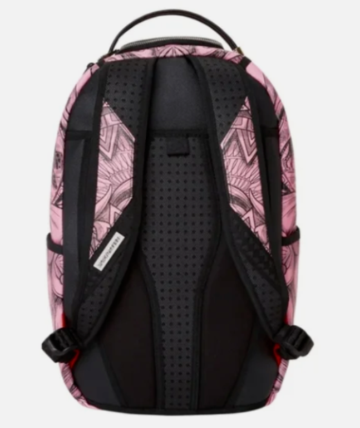 Sprayground Backpack Society Of Sharks Money Technique Pink Laptop School Bag