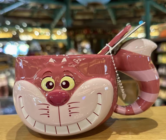 Disney Shanghai Lucifer Marie Ceramic Cup Mug With Spoon