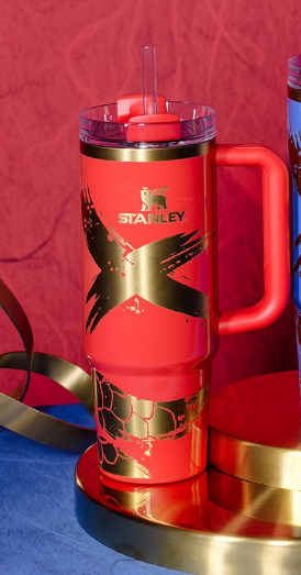 China 2024 Stanley Year Of The Snake 30oz Red / Blue Straw Cup Tumbler