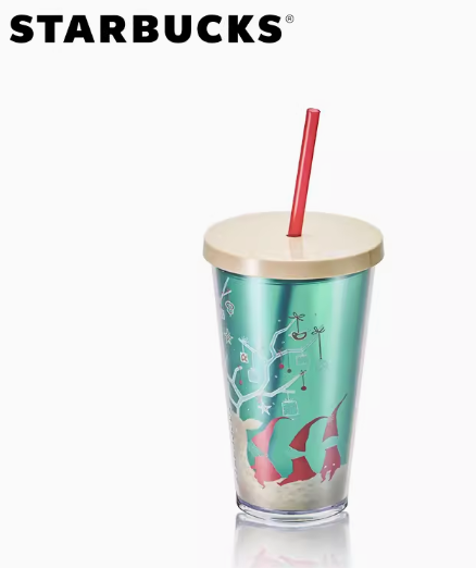 Starbucks Reindeer Plastic 16oz Cup Tumbler