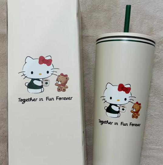 PRE ORDER Hello Kitty X Starbucks Asia Release 16oz Stainless Steel Straw Cup Tumbler