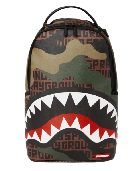 Sprayground Camo Backpack Infiniti Shark Laptop Bag Back To School Bag Schoolbag