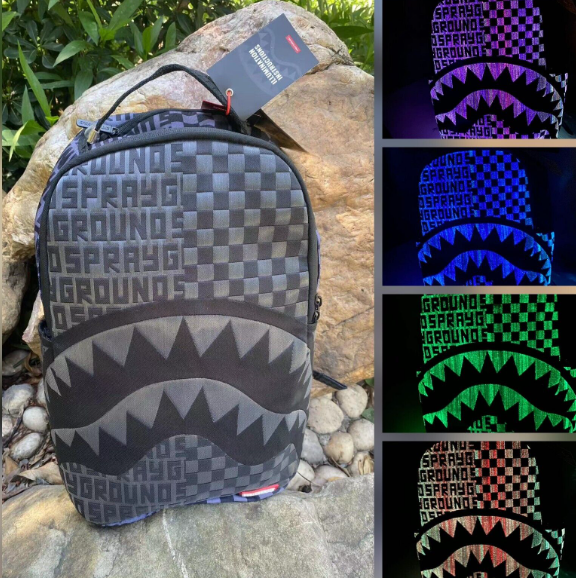 Sprayground LED Backpack Fiber Optic Light Show Glow In The Dark Limited Ed. Bag