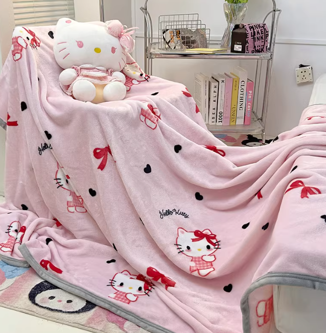 Cute Hello Kitty Pink Soft Touch Blanket 60x80 Inches