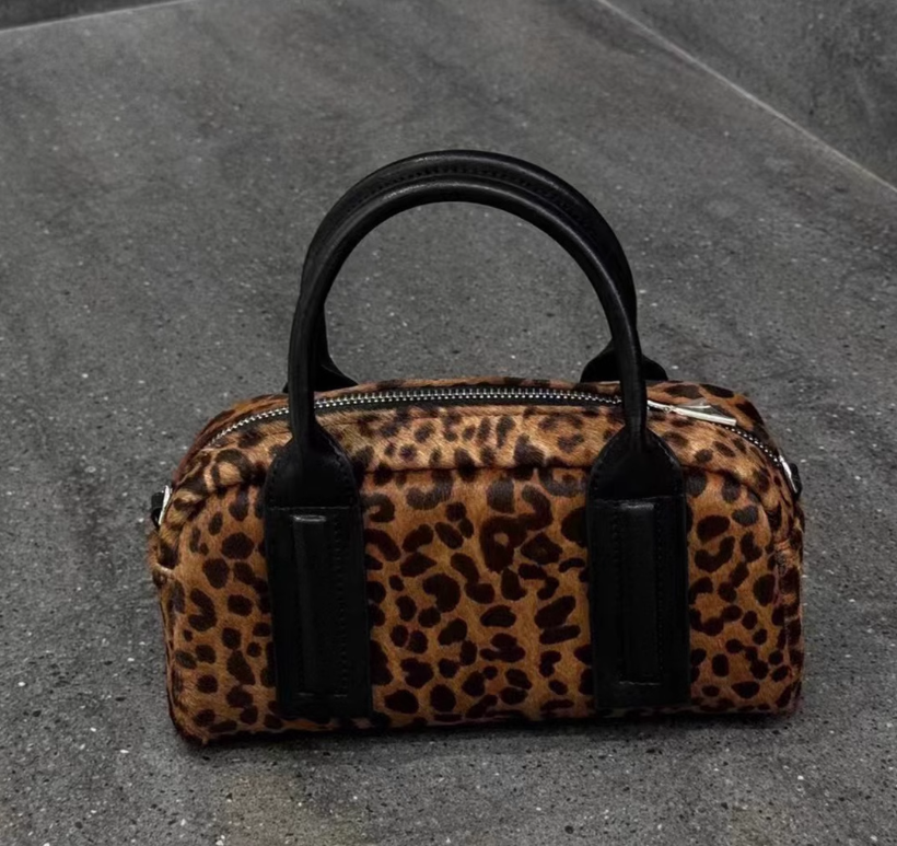 Leopard Velvet Shoulder Crossbody Bag Hand Bag