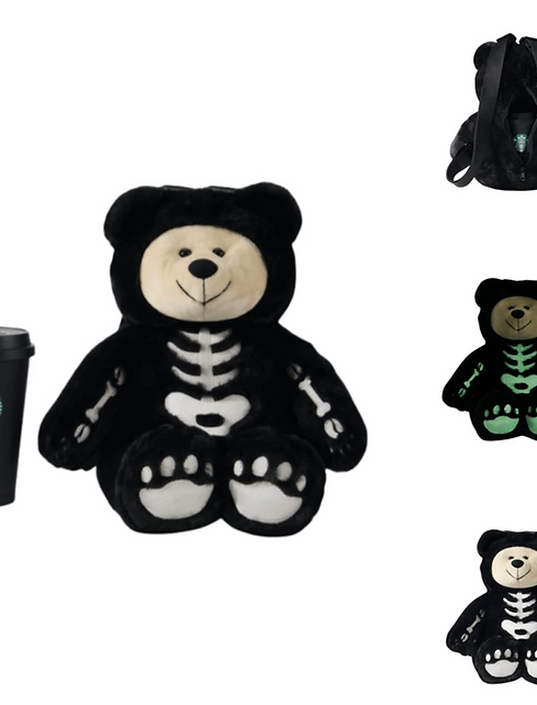 PRE ORDER Starbucks China Halloween Collection 2024 Glow in The Dark Bear Bag With Stainless Steel Cup