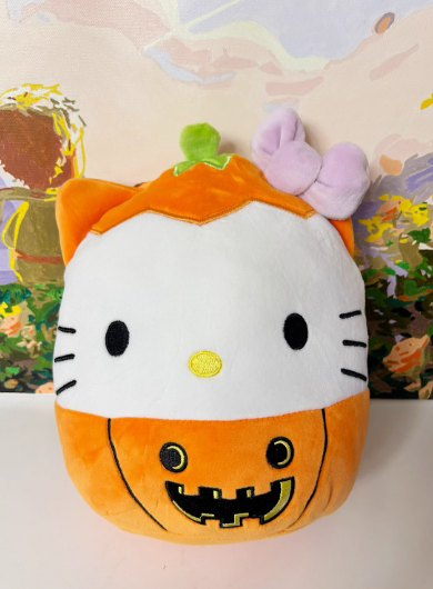 Cute Plush Hello Kitty Pumpkin Halloween Pillow / Bunny Pillow Sofa Bed Decoration Doll Cushion