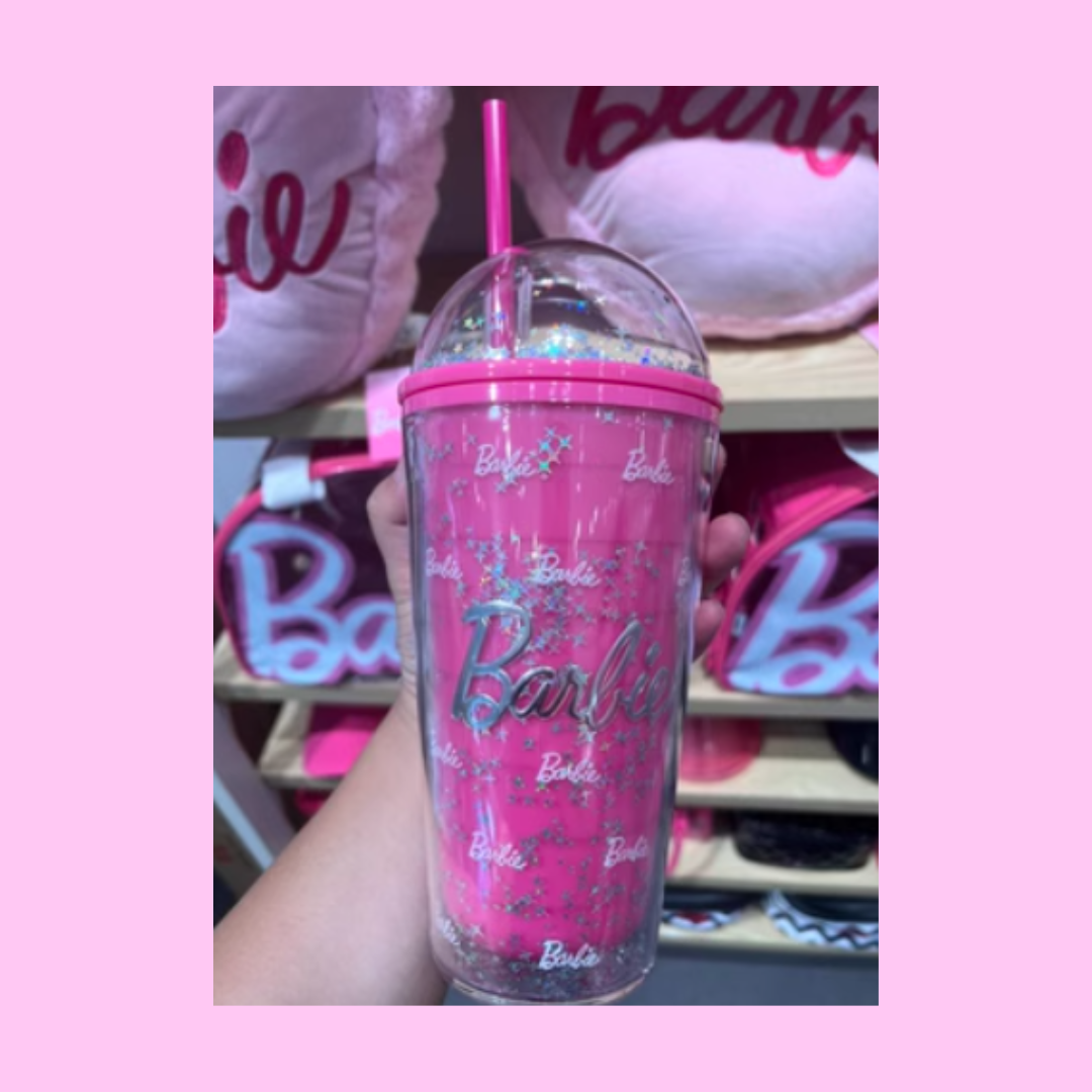 Miniso Barbie Series Pink Barbie Straw Cup Plastic Tumbler – Yvonne12785