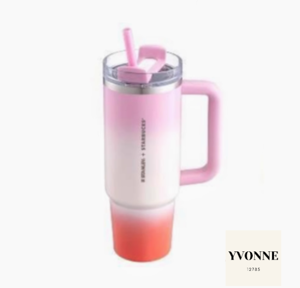 PRE ORDER - Taiwan 2025 Stanley x Starbucks Pink Orange Gradient 30oz Cup Tumbler Year of The Snake