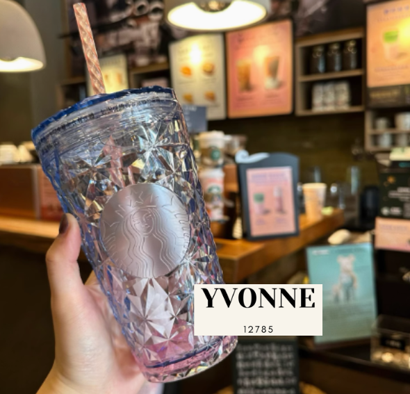 PRE-ORDER Starbucks Taiwan 2025 Cherry Blossom Sakura Collection 16oz Sakura Diamond Straw Cup Tumbler