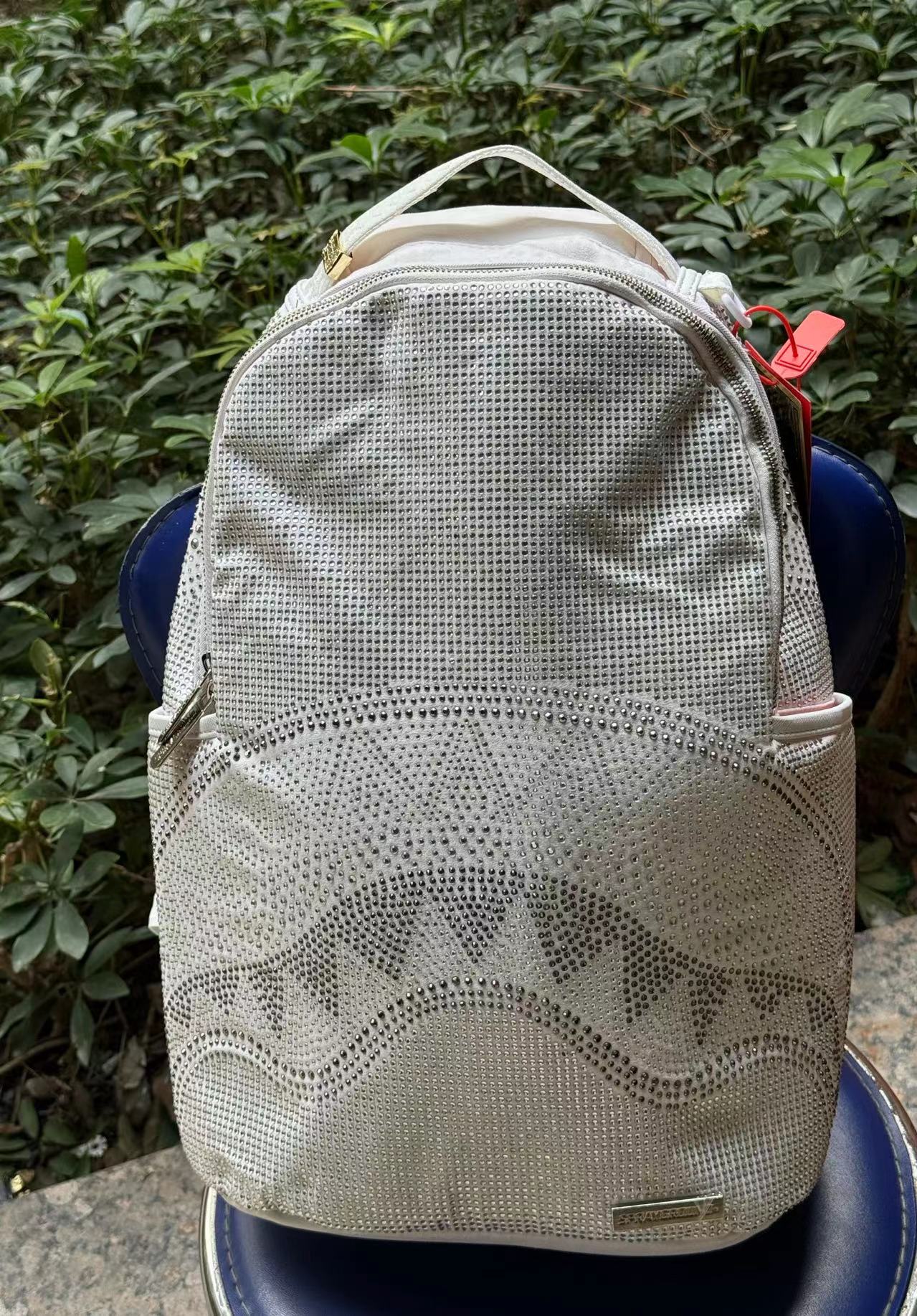 Sprayground trinity deluxe white backpack Clearance