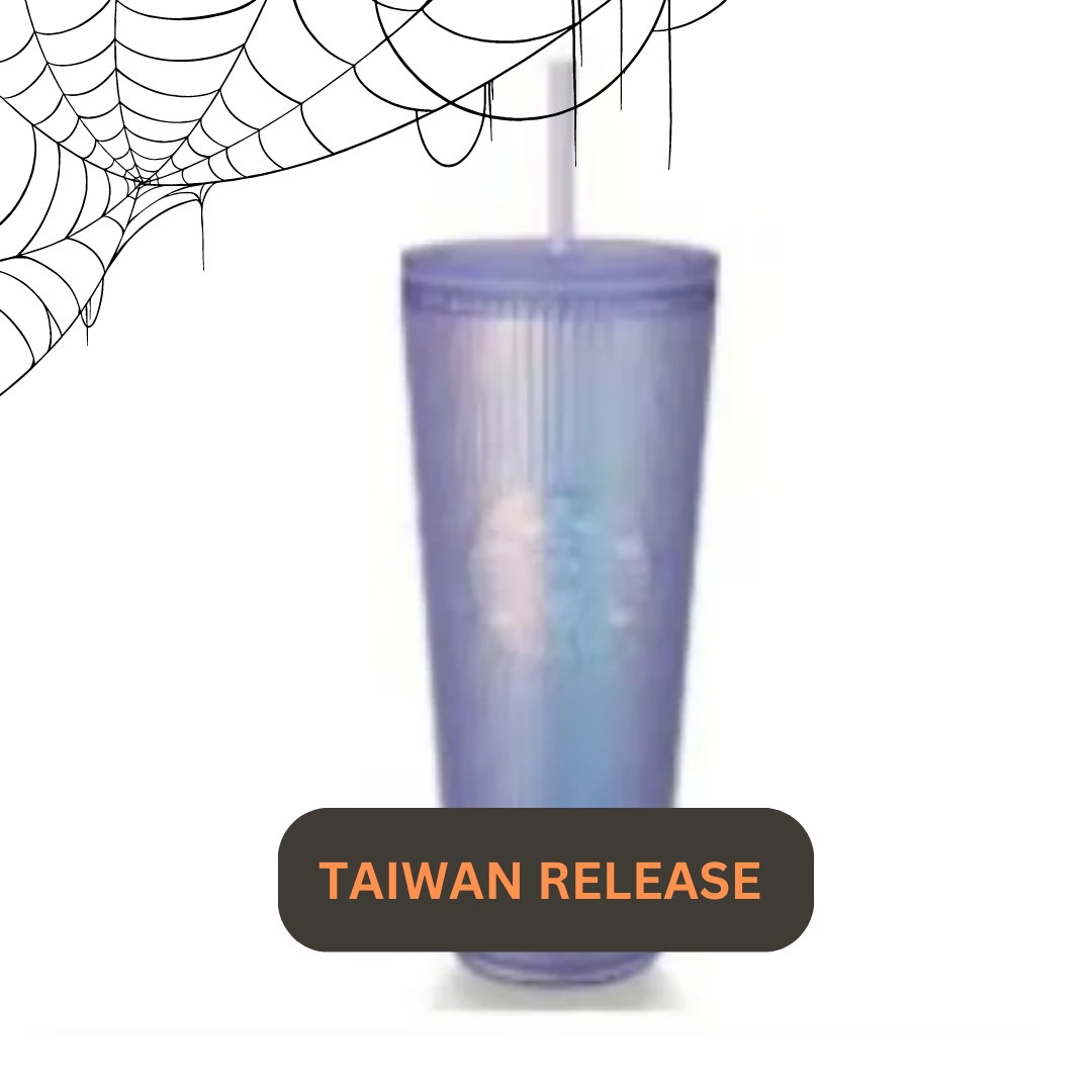 PRE ORDER Taiwan Halloween 2023 Starbucks Purple Stripes Soft Touch 24