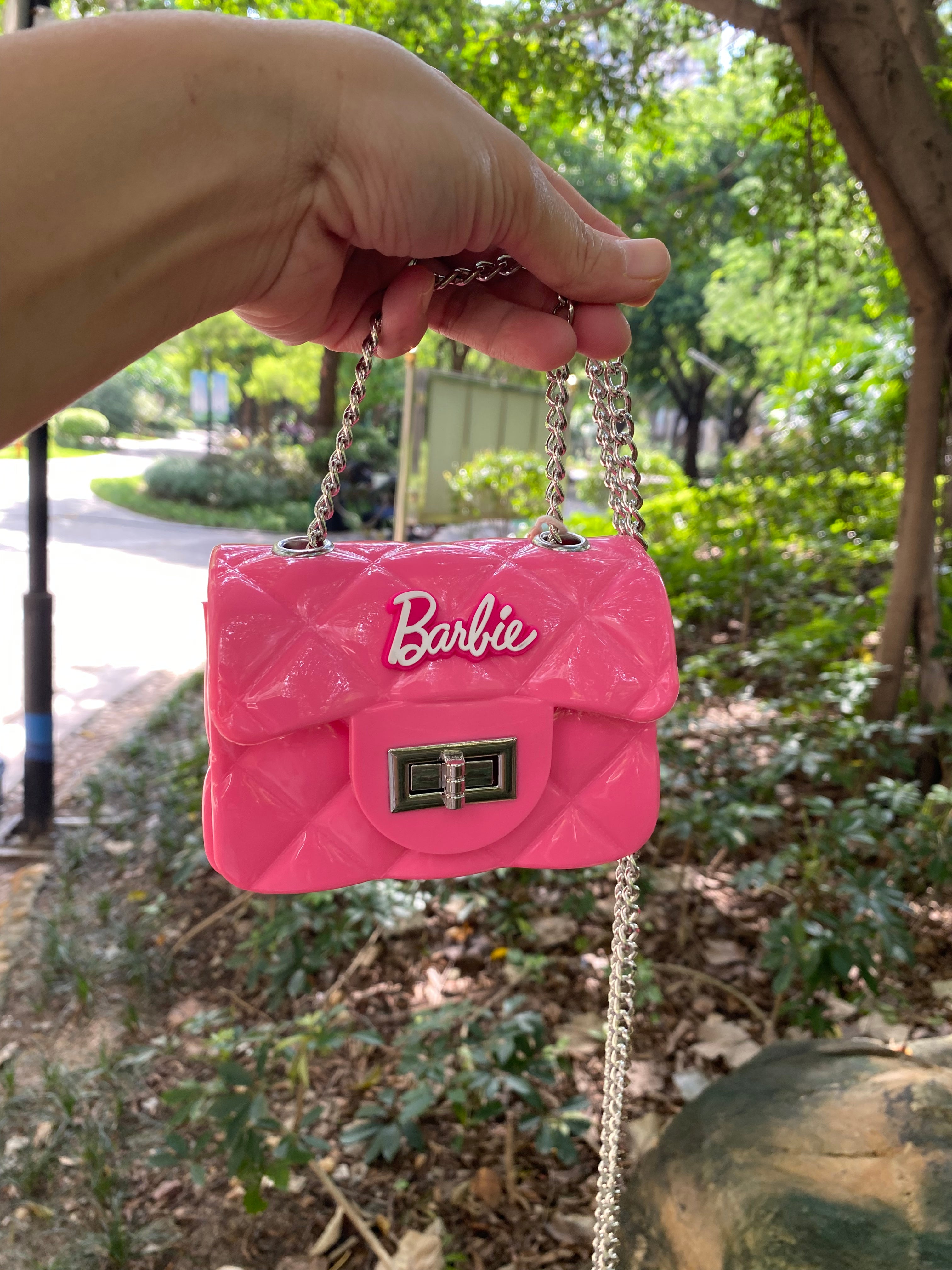 Miniso Barbie Series Pink Jelly Mini Bag Fashion Style