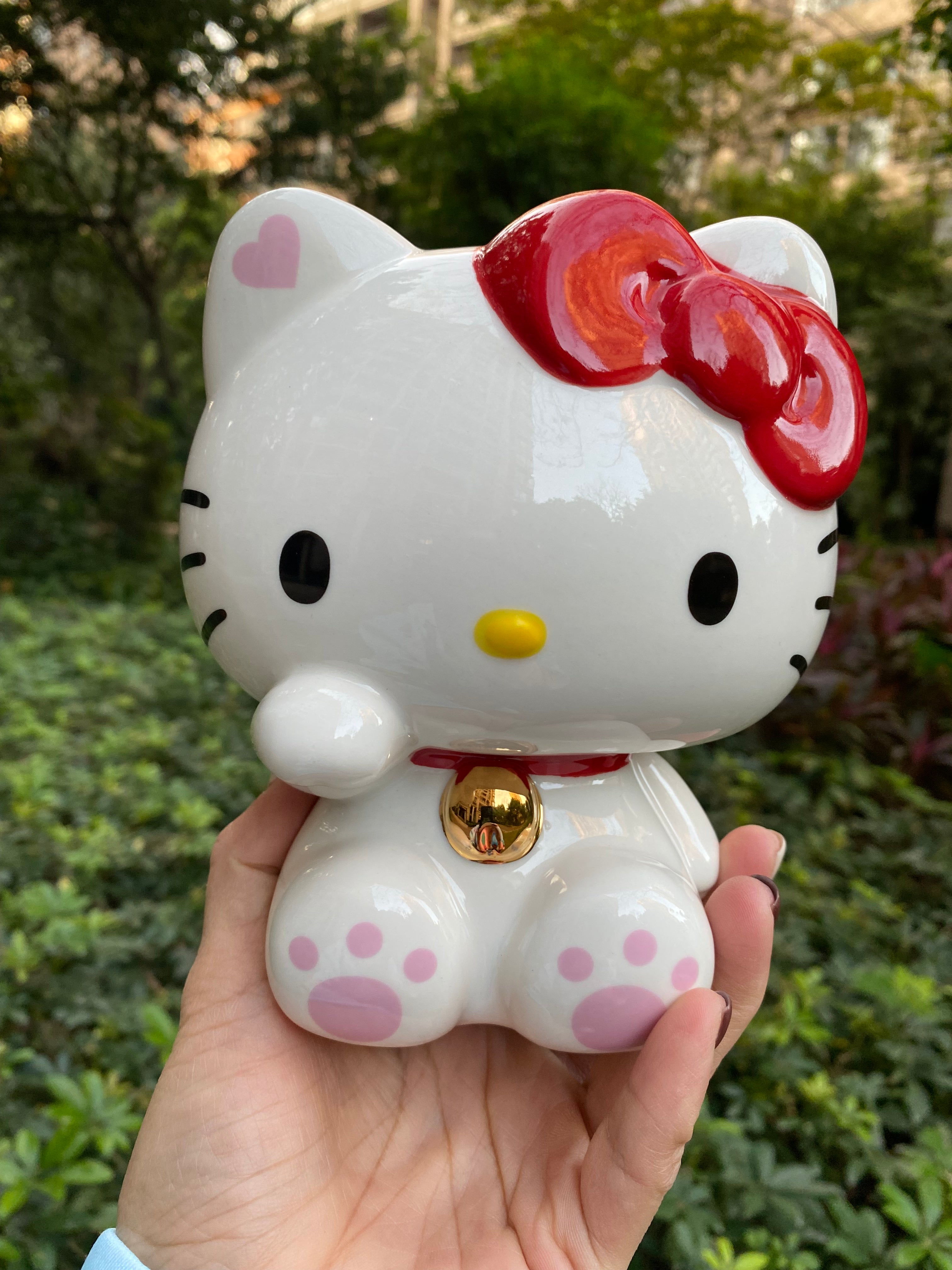 Hello Kitty Sanrio Lucky Cat Ceramic Piggy Bank