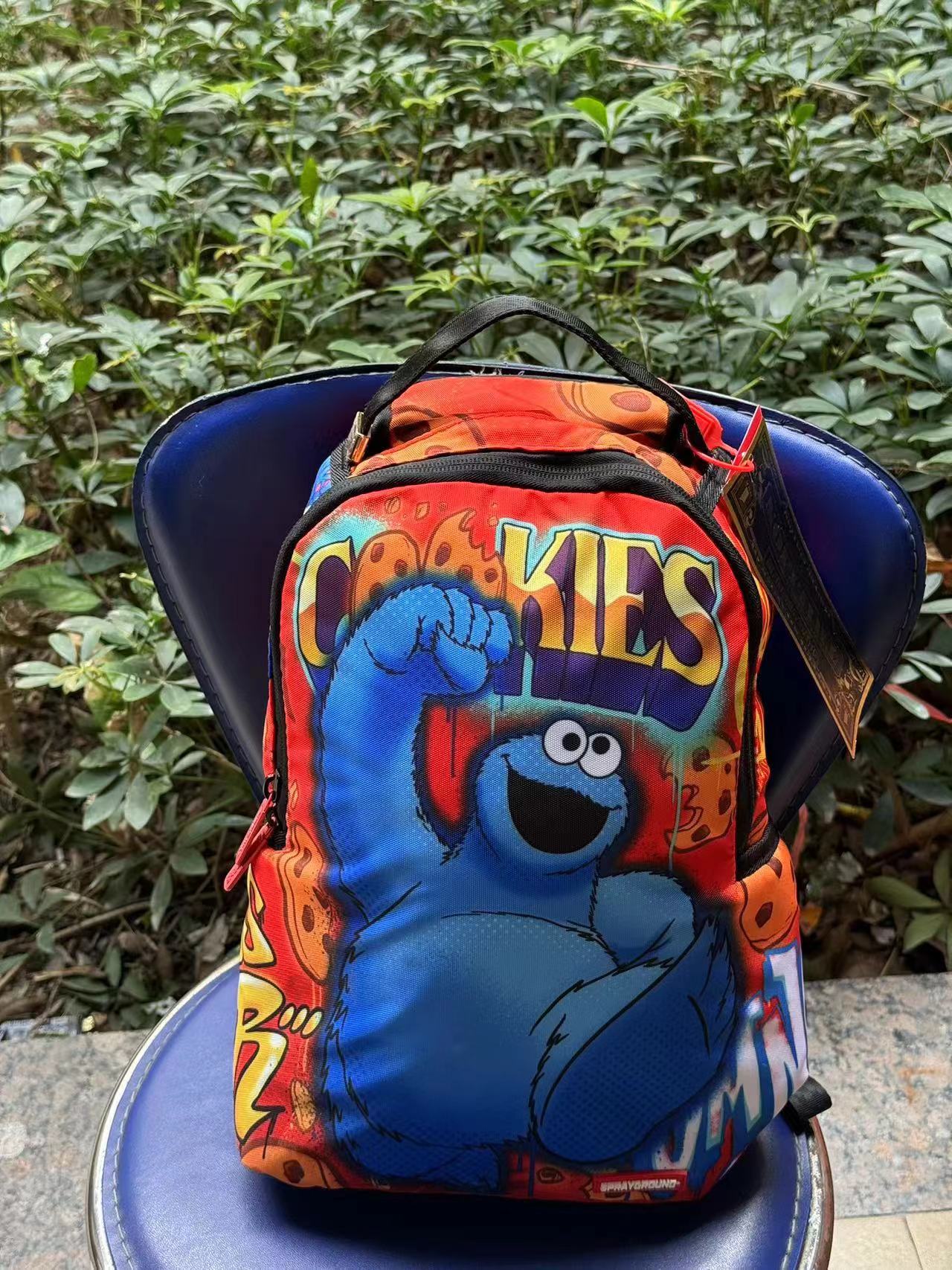 SPRAYGROUND Mini Backpack COOKIE MONSTER ON THE RUN Mini Bag School Laptop Bag