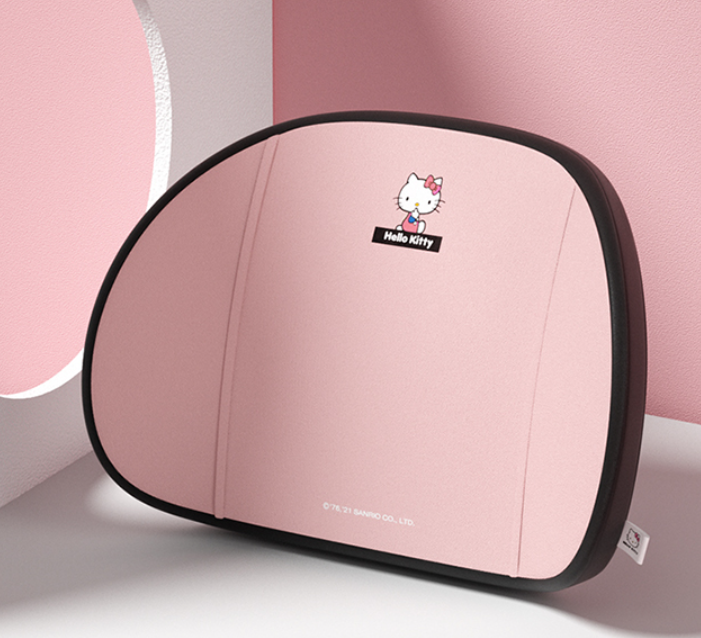 Hello Kitty Car Pillow Waist Support Breathable Powder Pink Cushion