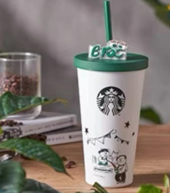 New China Starbucks 2022 Summer Matte White Studded 24oz Tumbler