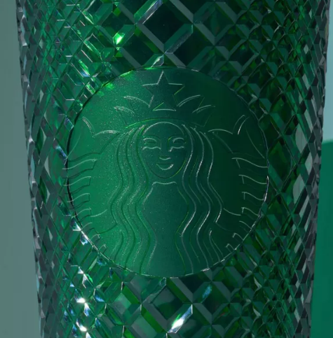 Starbucks 2022 Matte Dark Emerald Green Studded Venti Tumbler Cup 24oz