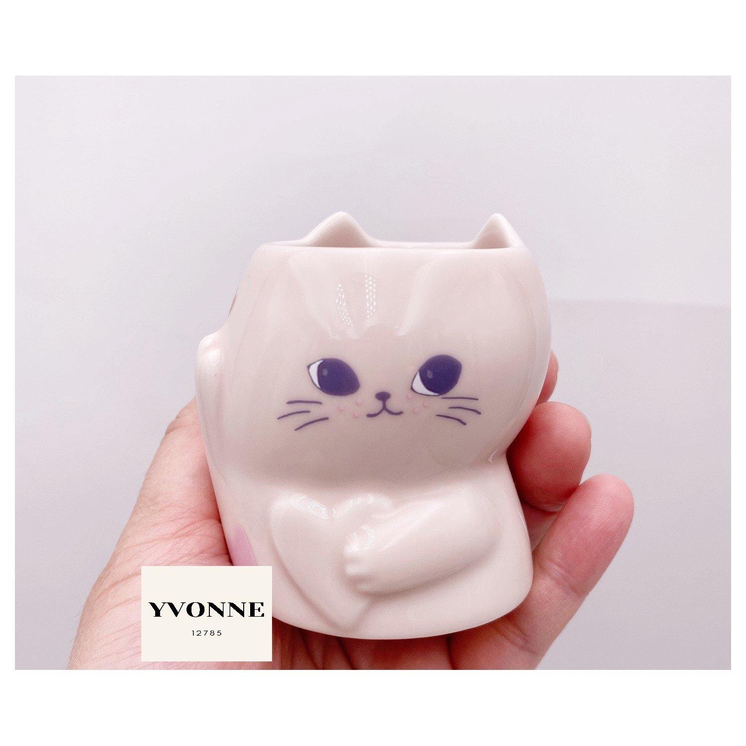 Starbucks 2020 Pink Secret Love Cat Tasting Mug 3oz Small Cup - Yvonne12785