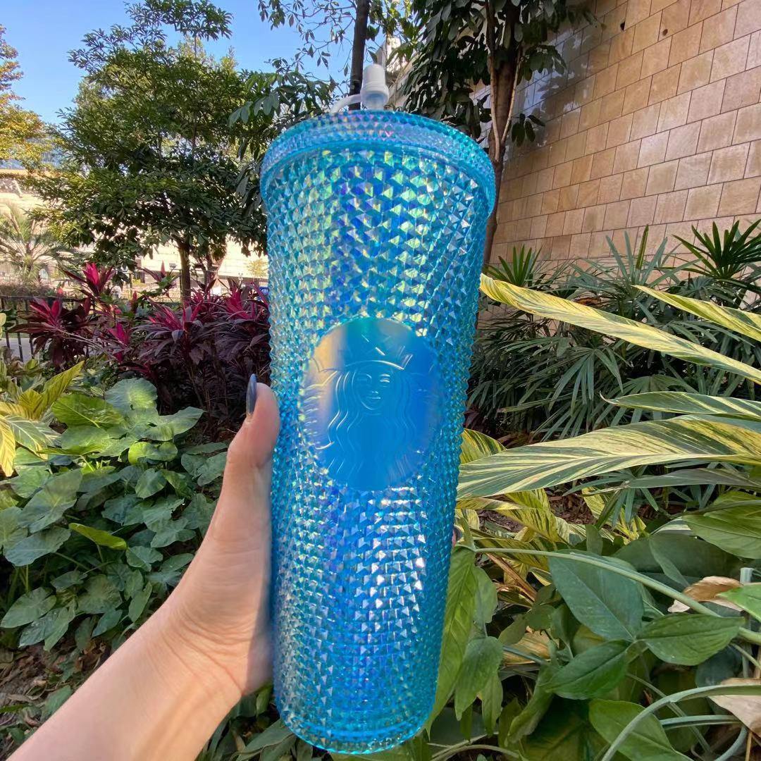 Starbucks 2020 China Mid-Autumn Studded Tumbler Blue Sakura Diamond Tumbler 25oz - Yvonne12785