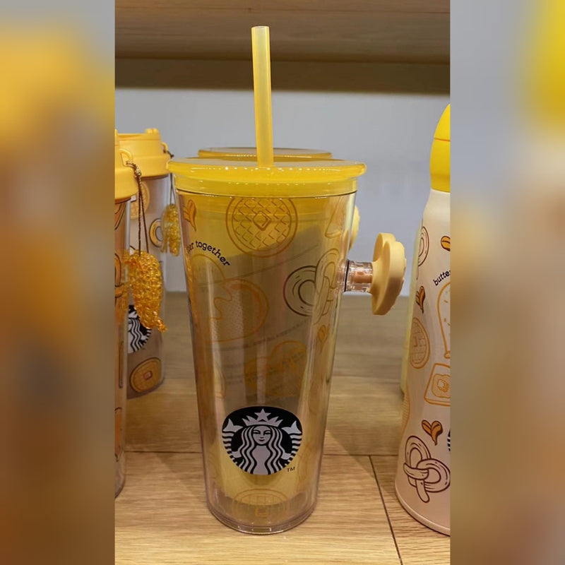 Starbucks Taiwan 2023 butter series Gold Jeweled Straw cup 24oz –  loveinstarbucks