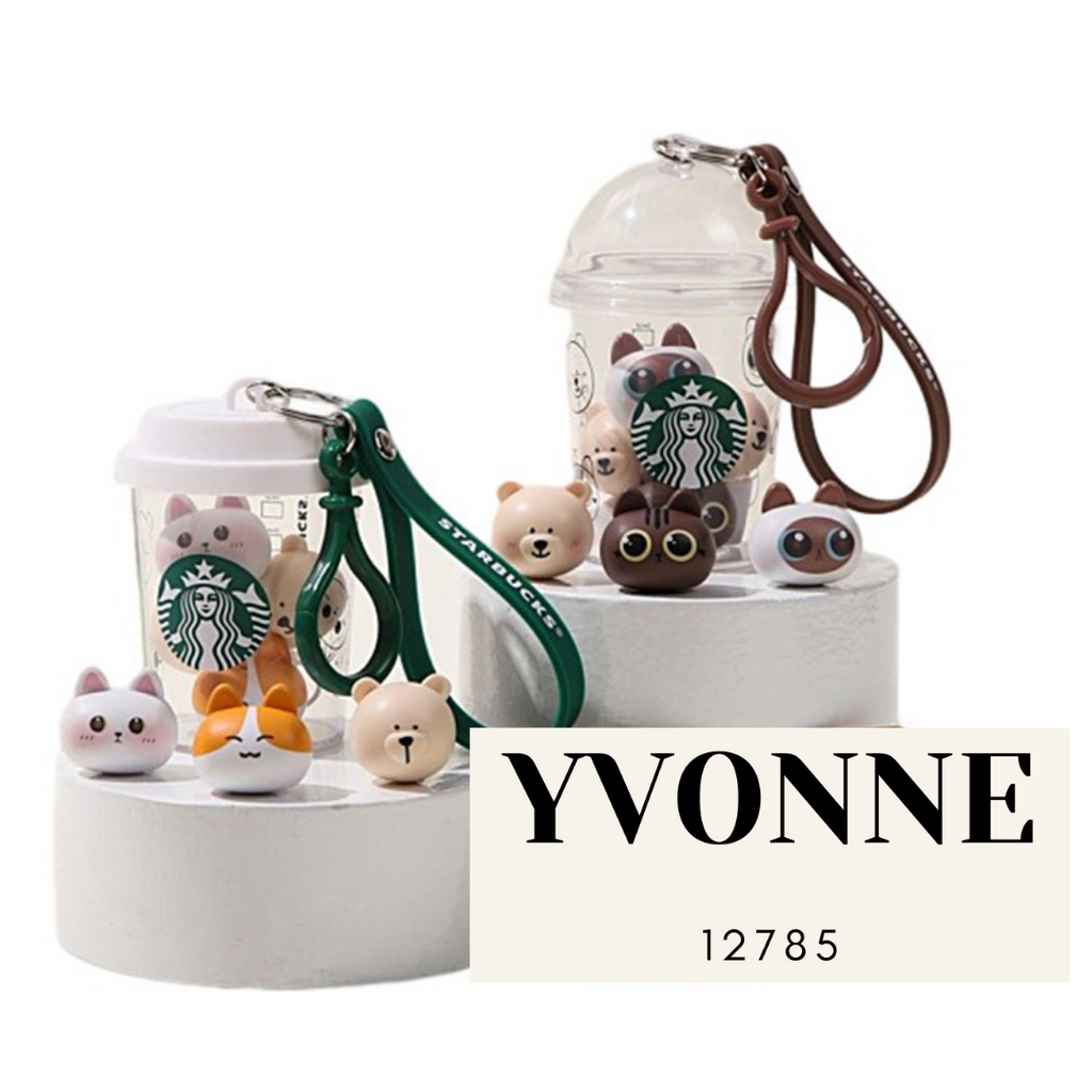 2023 Starbucks Christmas China Cute Cups Mug Animal Keychain Ornament Xmas  Gifts