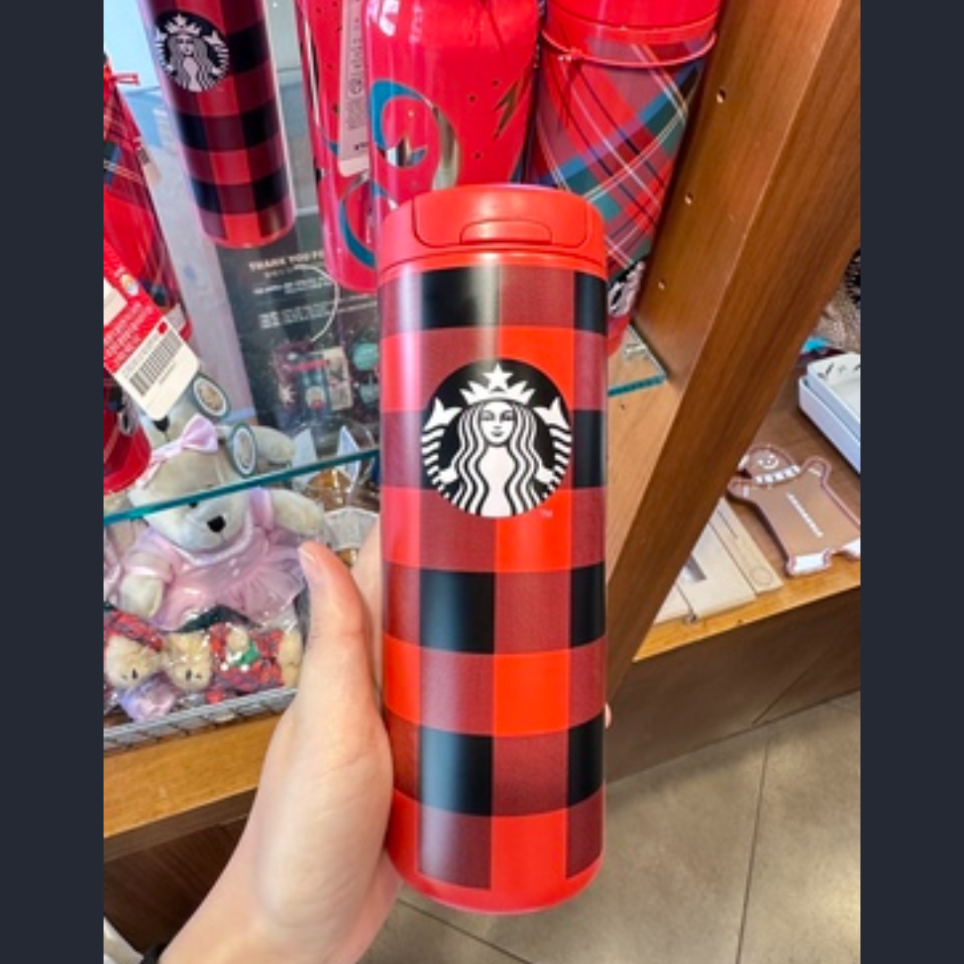 Pre Order Starbucks 2022 Korea Christmas Red Lettis Thermos Cup