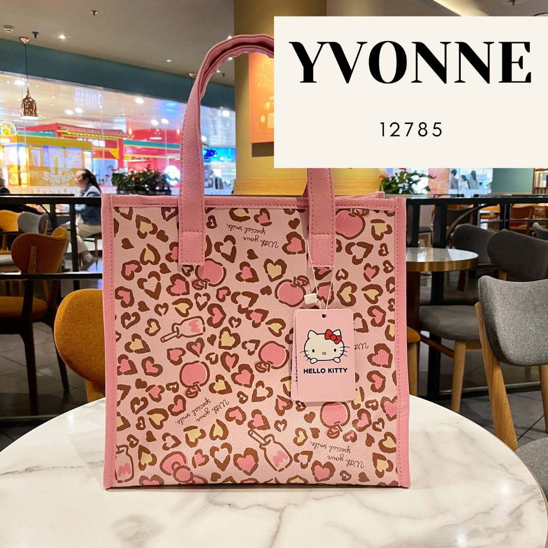 Hello Kitty PU Pink Tote Bag Women's Shoulder Hand Bag Fashion Style