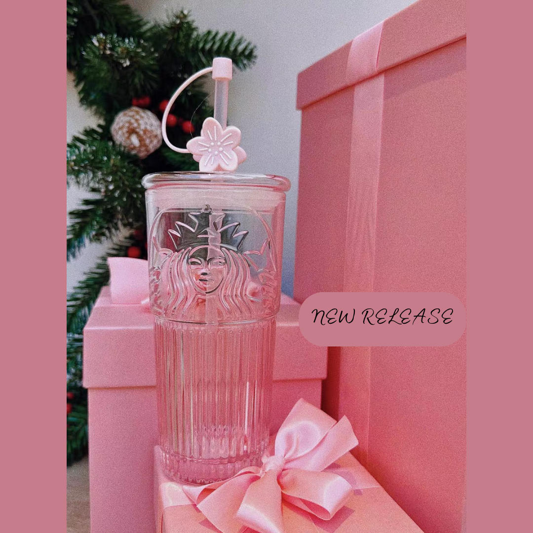 Starbucks 550ml/19oz Goddess of illusion Sakura Pink Glass Cup