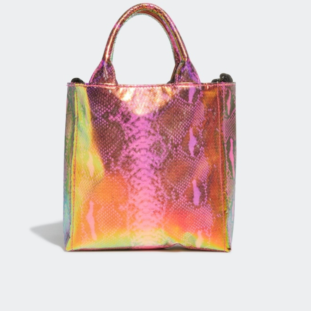 Adidas Bright Purple Logo Print Tote Bag