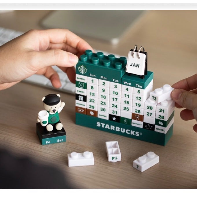 PRE ORDER Starbucks Taiwan 2023 Cute Bear Three-Dimensional Desktop Calendar