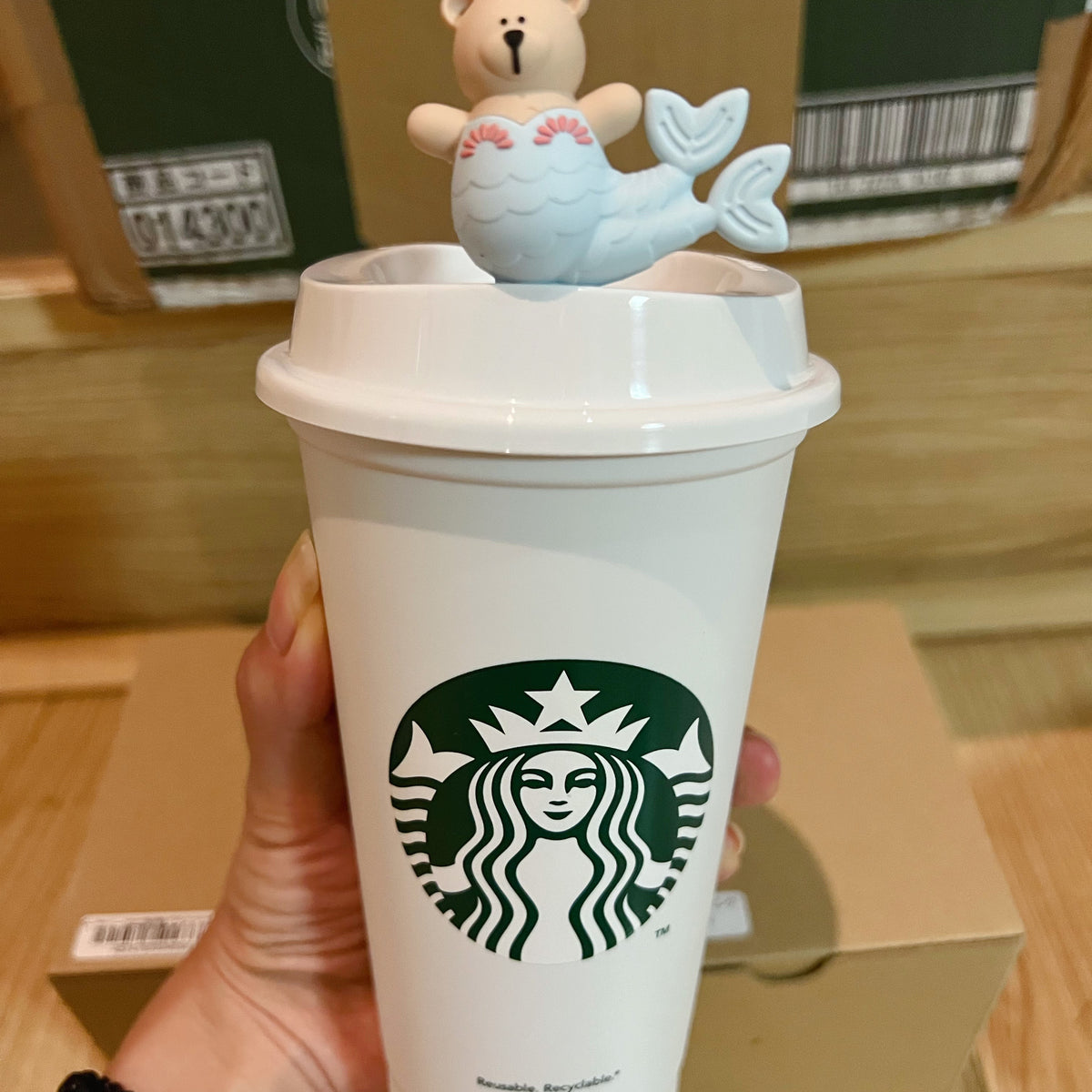 Starbucks sells bear plugs for reusable cups in Japan