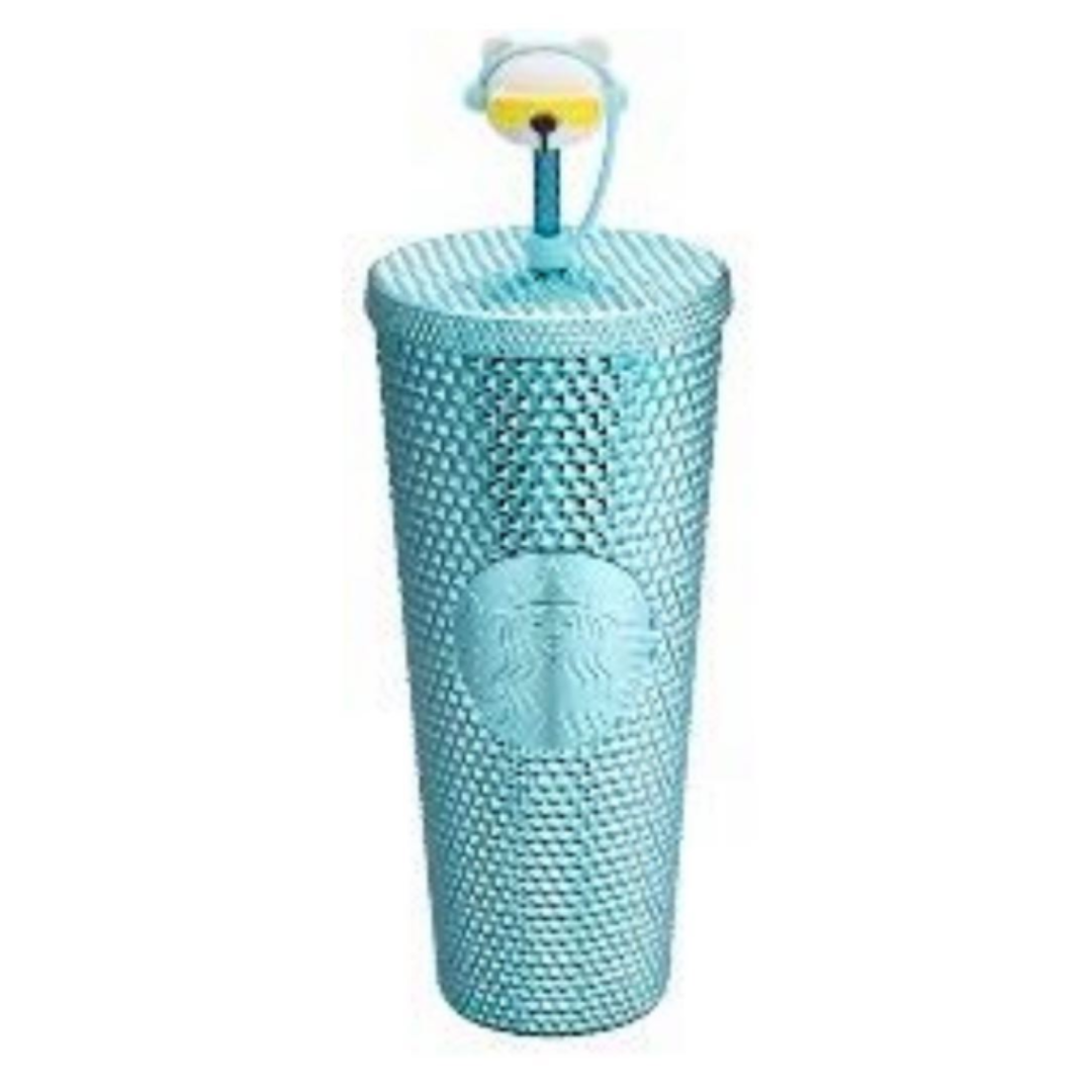 PRE ORDER 2023 Taiwan Turquoise 24oz Studded Tumbler Cup With Cute Topper