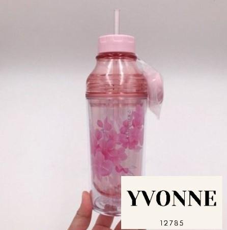 Starbucks China 2020 Cherry Blossom Pink Plastic Straw Cup 15oz Tumbler - Yvonne12785
